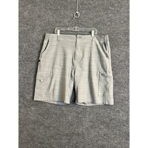 Reel Legends Mens Performance Cargo Shorts Size XL Gray Fishing Outdoor Stretch